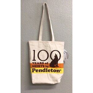 Pendleton Canvas Tote Bag NWT 100 Years Of Shirts